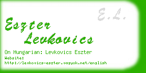 eszter levkovics business card
